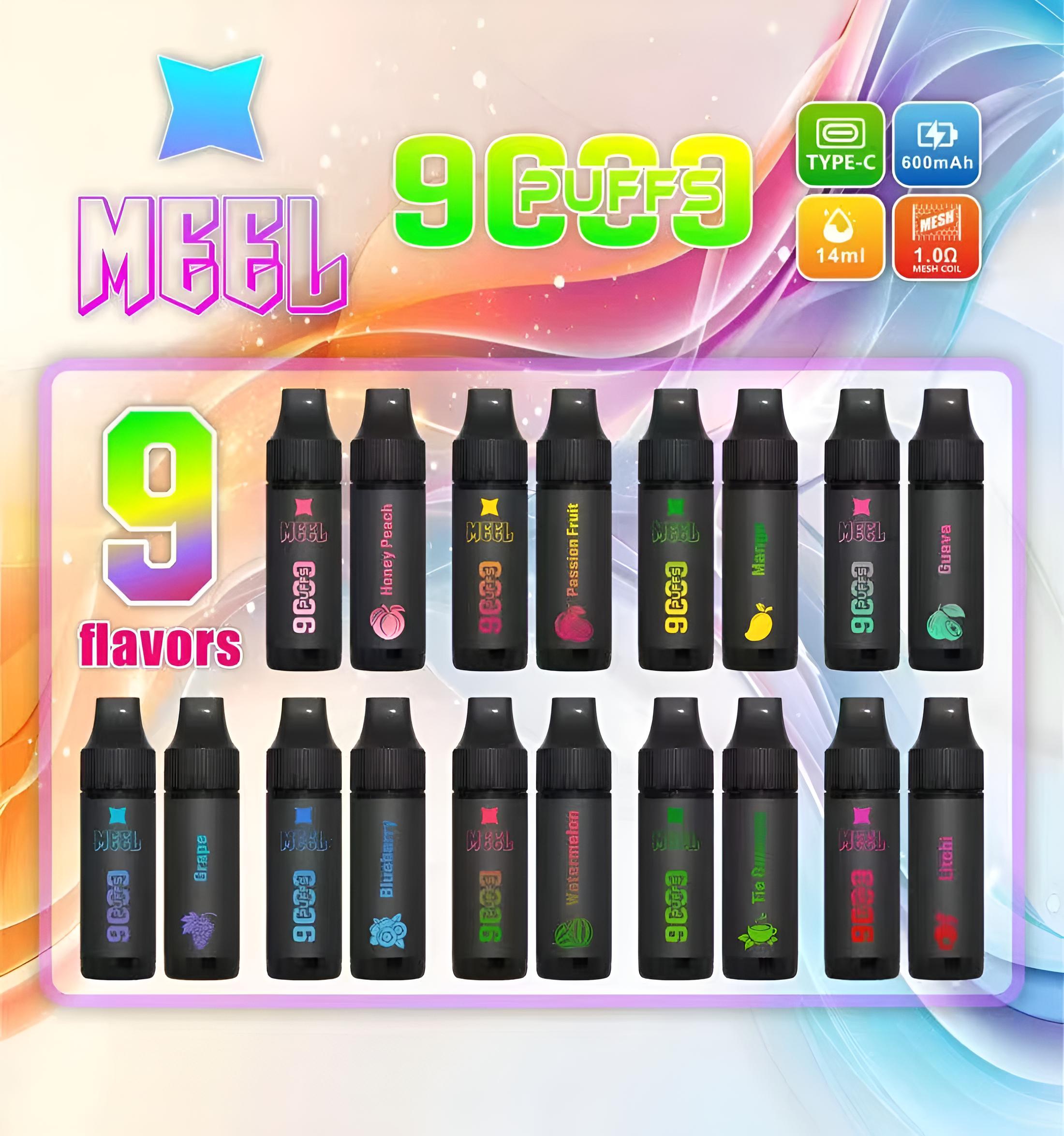 MEEL 9000 Puffs 一次性電子煙 高性能長續航多口味拋棄式 台灣現貨 產品圖片 1 MEEL 9000 Puffs 一次性電子煙 高性能長續航多口味拋棄式 台灣現貨 產品圖片 1