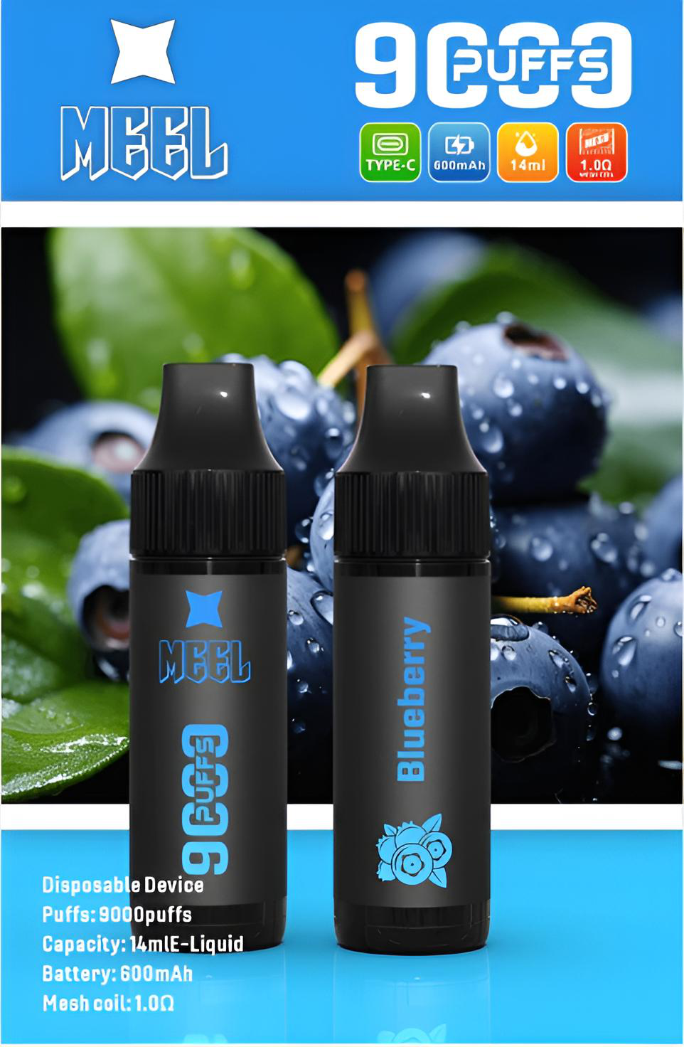 MEEL 9000 Puffs 一次性電子煙 高性能長續航多口味拋棄式 台灣現貨 產品圖片 2 MEEL 9000 Puffs 一次性電子煙 高性能長續航多口味拋棄式 台灣現貨 產品圖片 2
